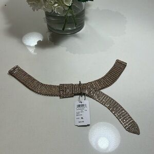 Gold Rhinestone Adjustable Belt